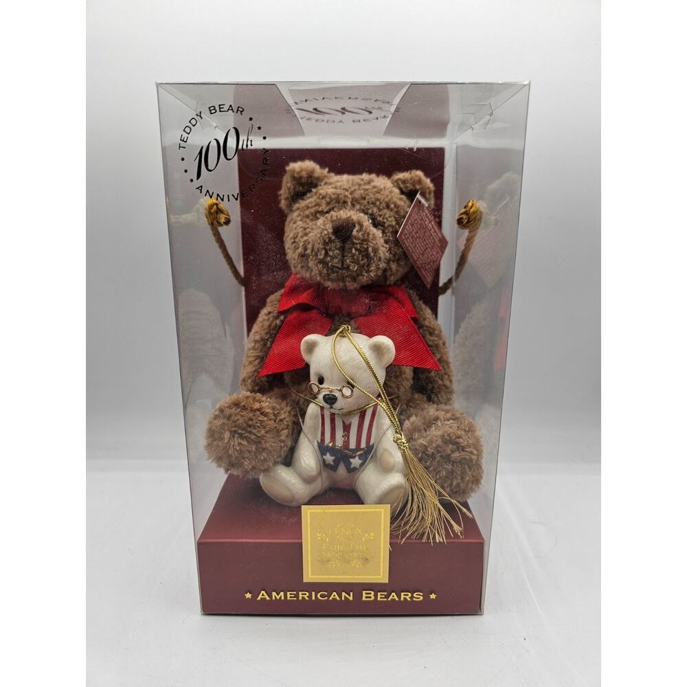 Lenox American Bears 100th Anniversary collectible set plush teddy bear